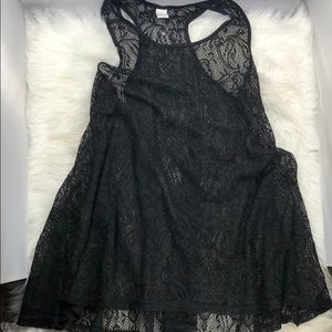 West Loop black lace swimsuit cover M